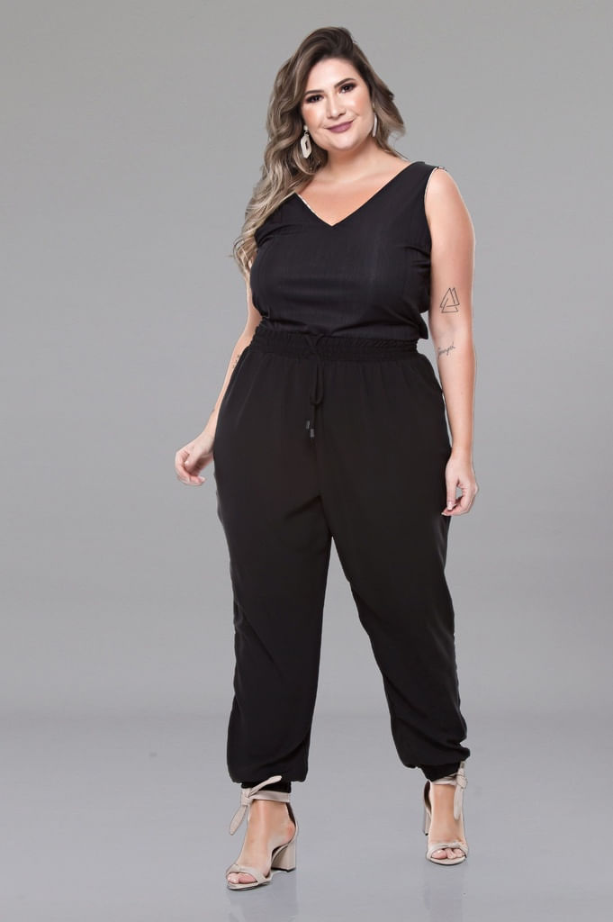 calça jogger linho plus size