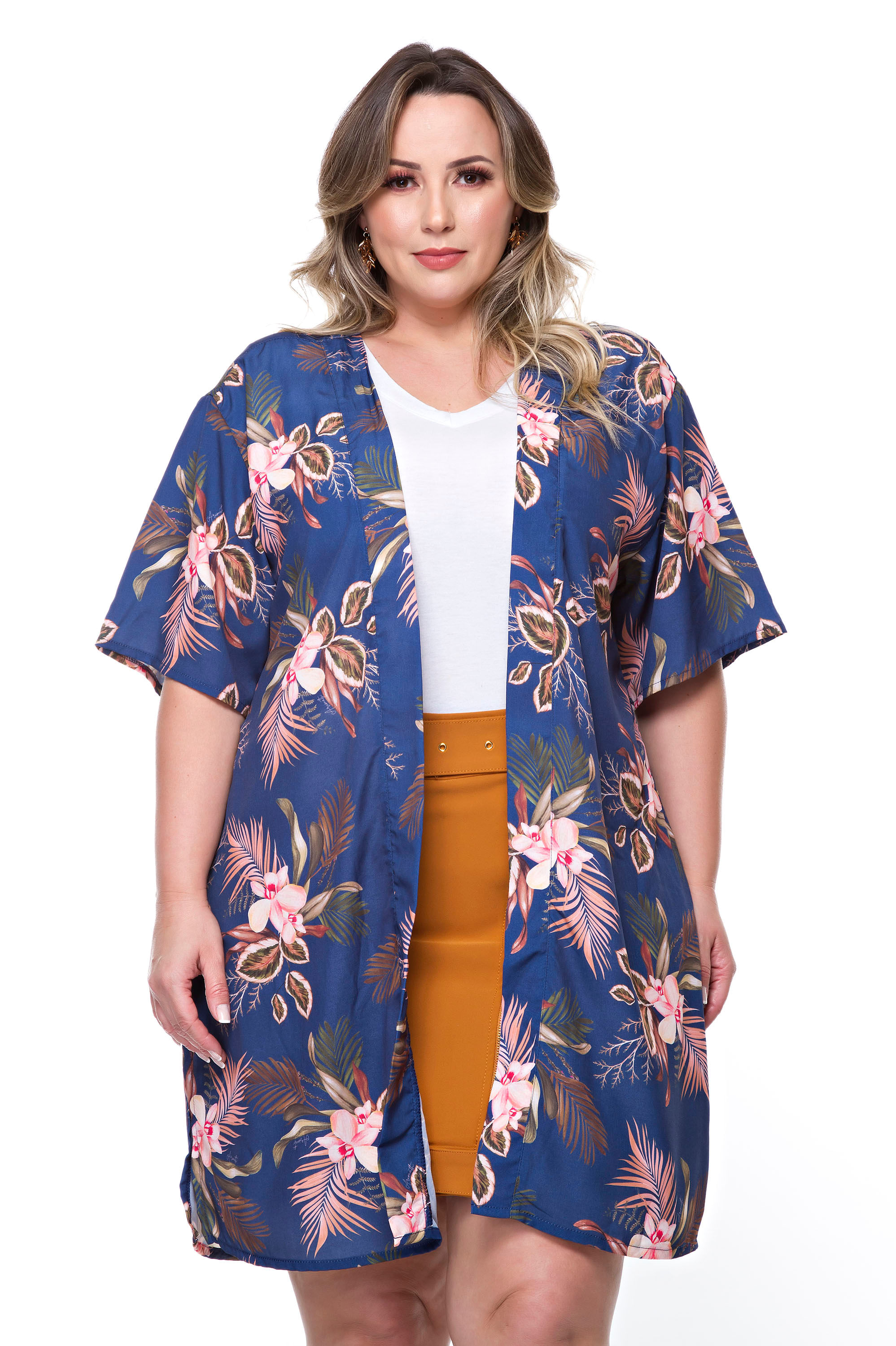 vestido kimono plus size