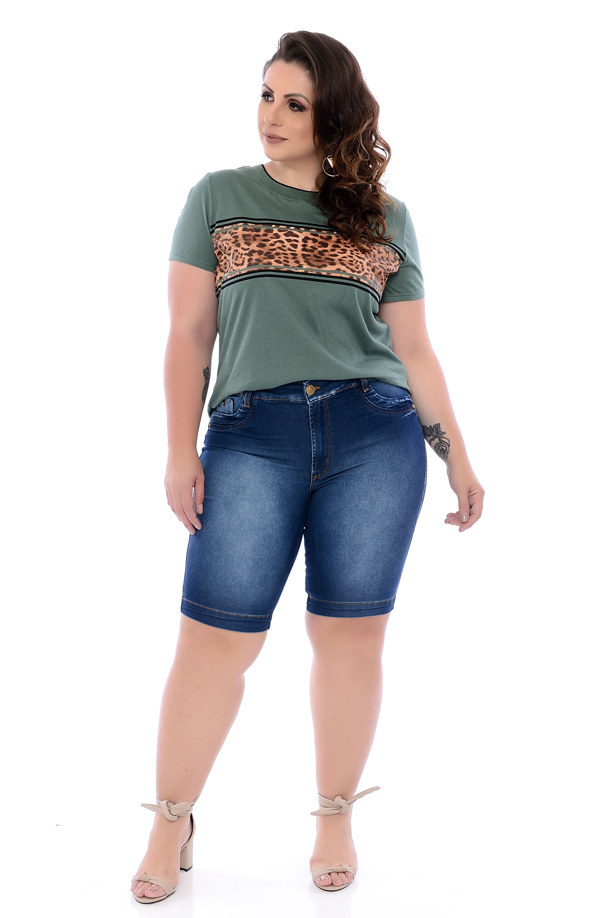 bermuda jeans plus size