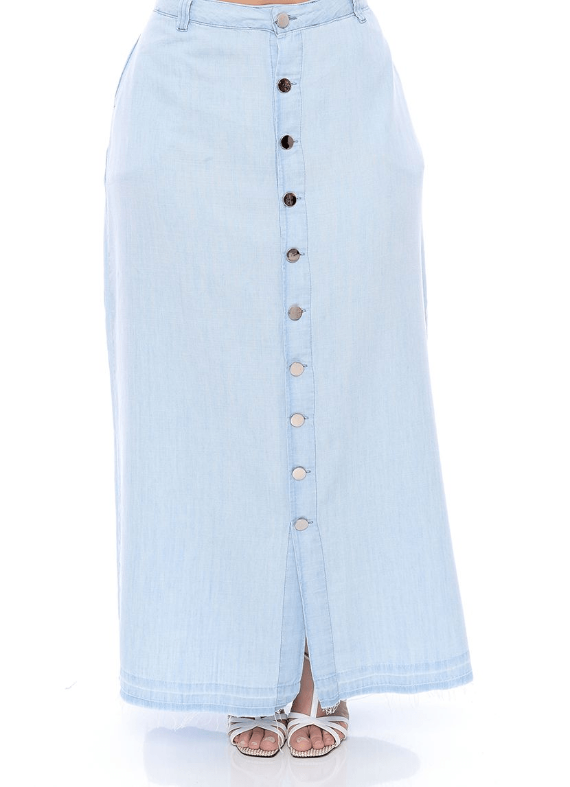 saia branca jeans plus size