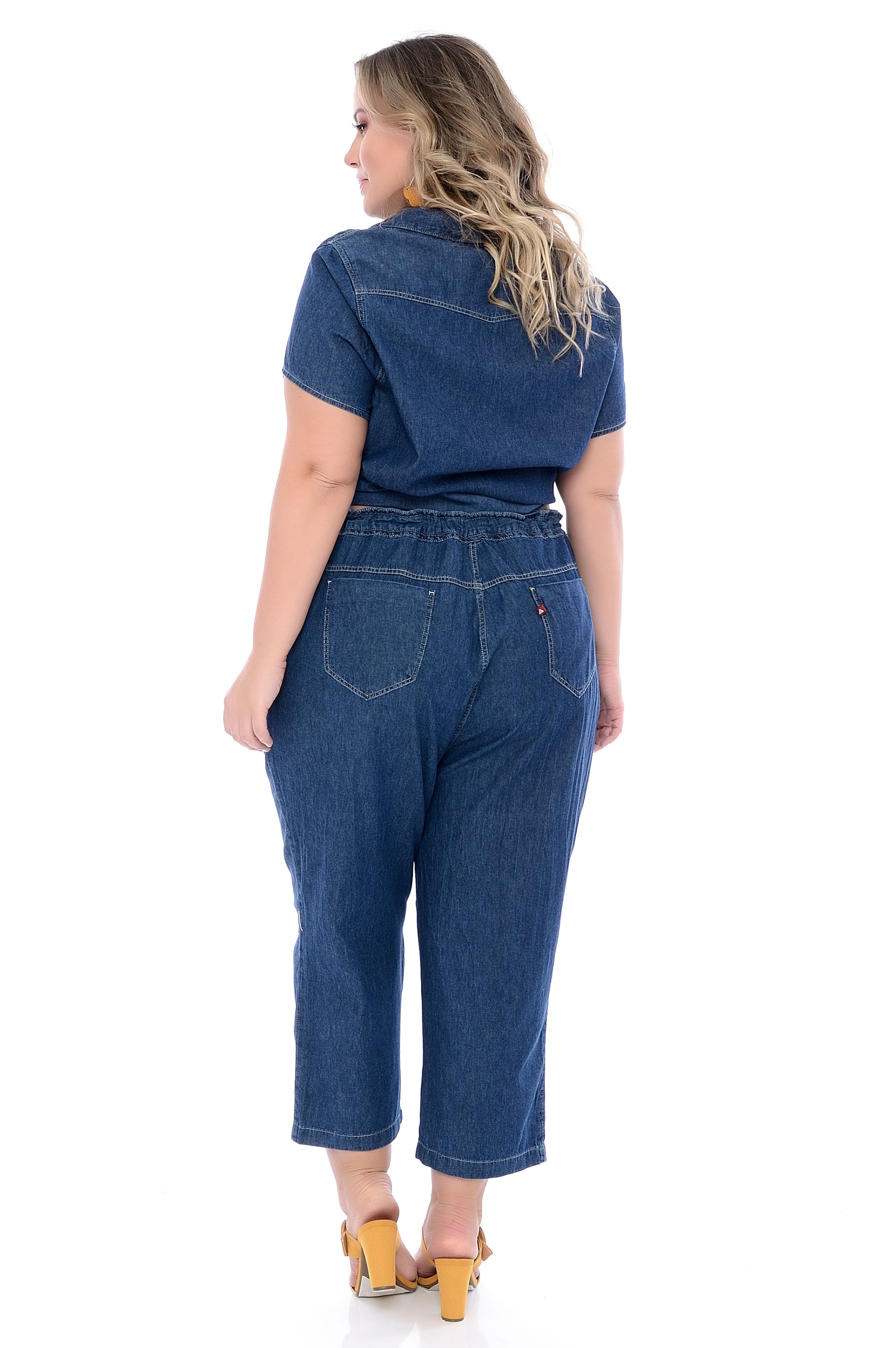 conjunto jeans feminino plus size