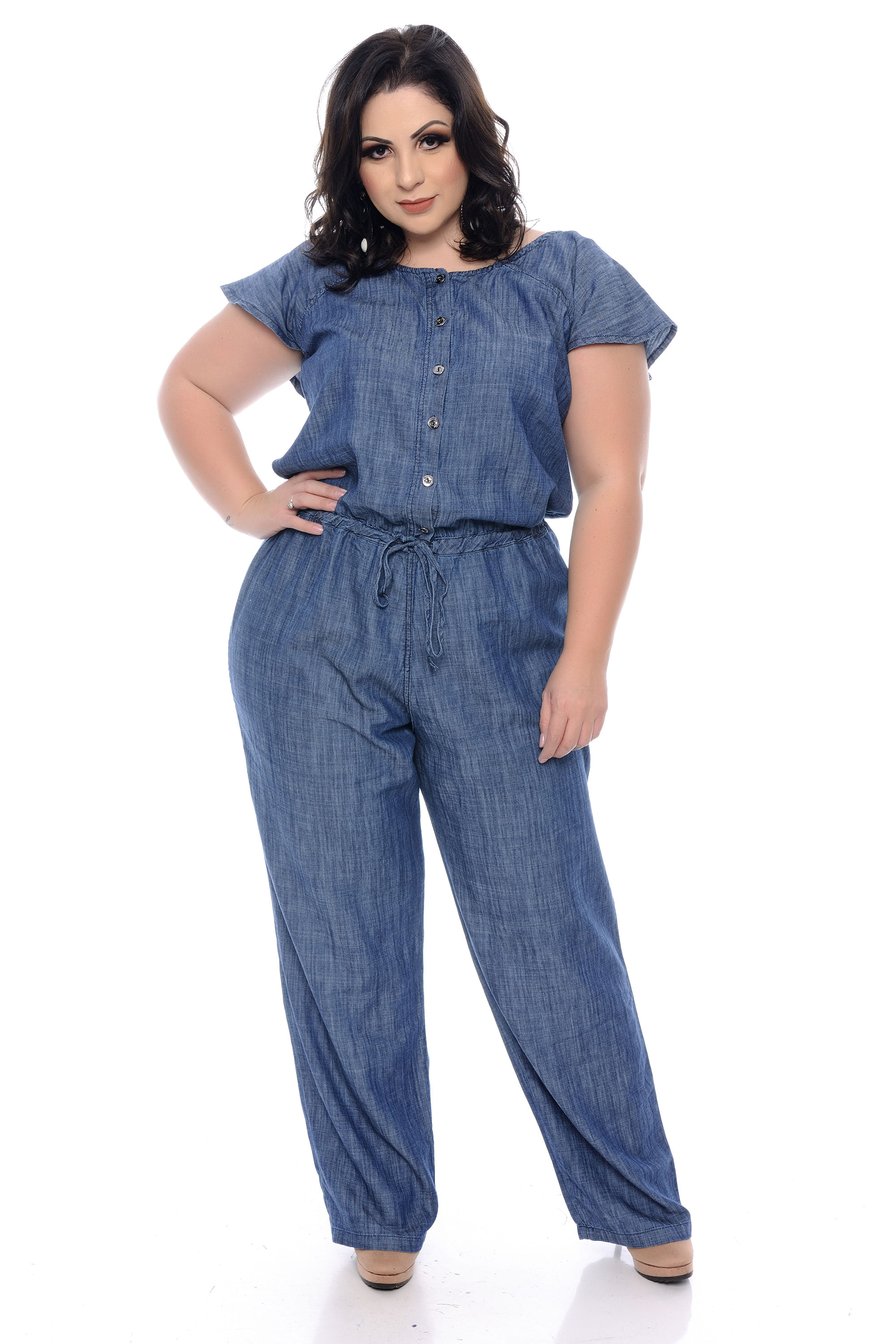 calça jeans pantalona plus size