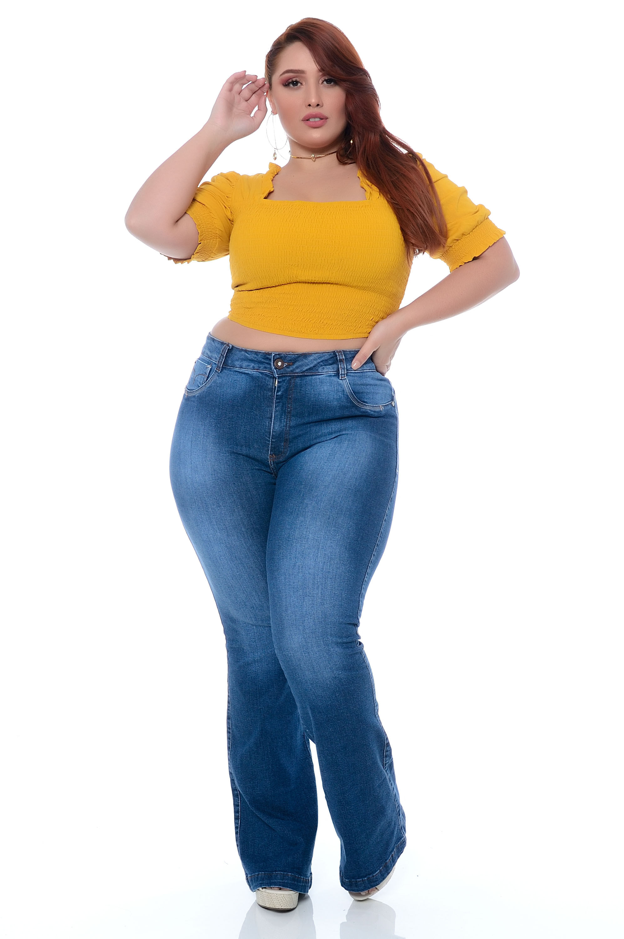 jeans flare plus size