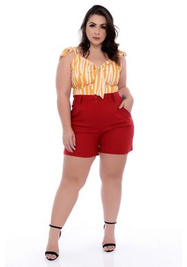 shorts social plus size feminino