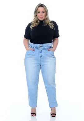 calça boyfriend feminina plus size