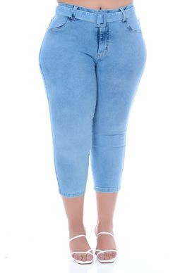 Calça Capri Jeans Plus Size Keoki