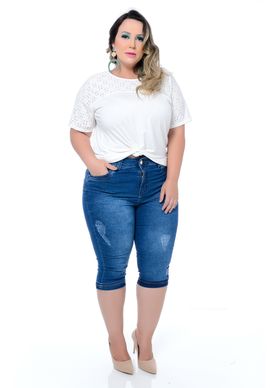 bermudas jeans plus size feminina