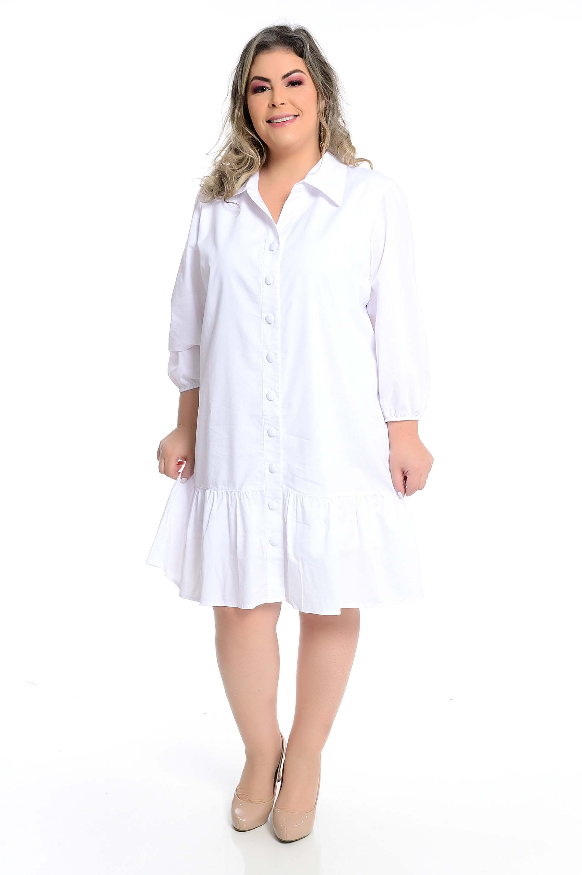 vestido blusão plus size