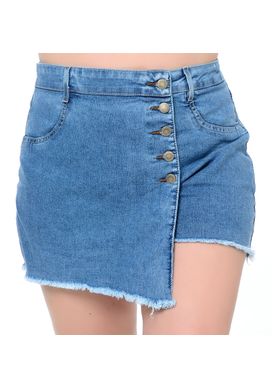 SHORTS SAIA JEANS COM ELASTANO PLUS SIZE