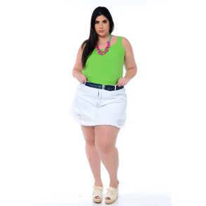 Shorts Saia Com Amarração Azul Plus Size - daluzplussize