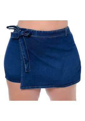 Shorts-Saia-Jeans-em-Algodao-com-Amarracao-e-Barra-Assimetrica-Plus-Size--8-