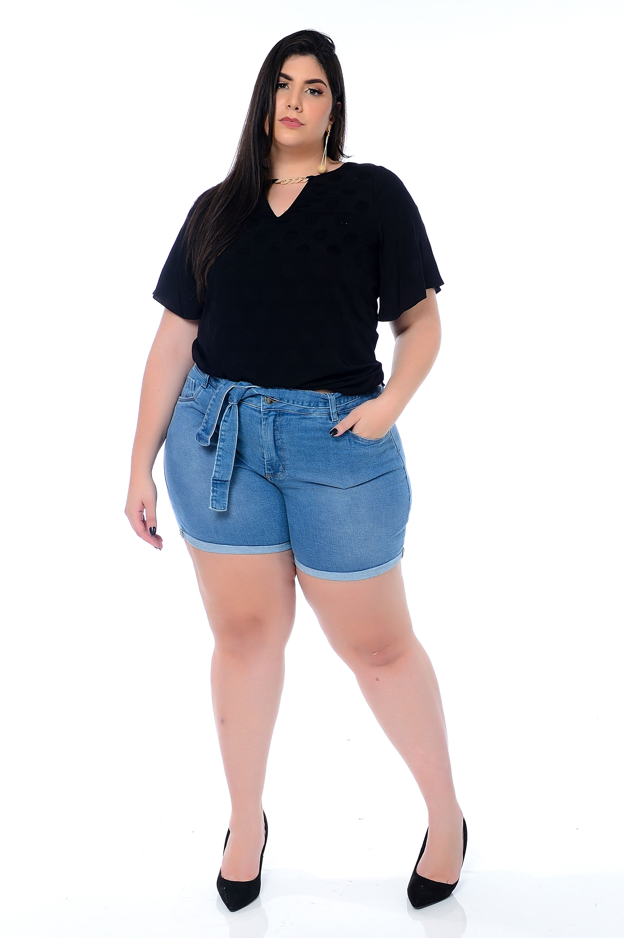 plus size jean booty shorts