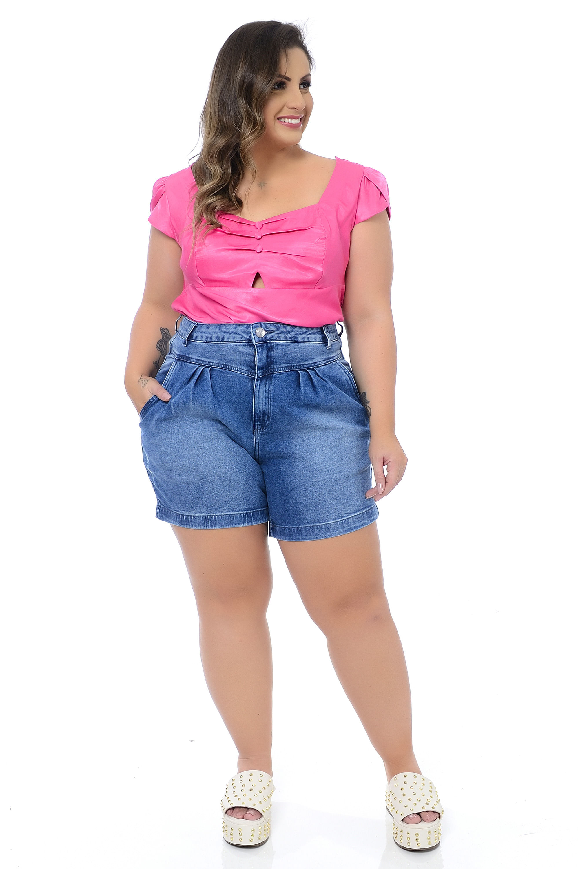 mom jean shorts plus size