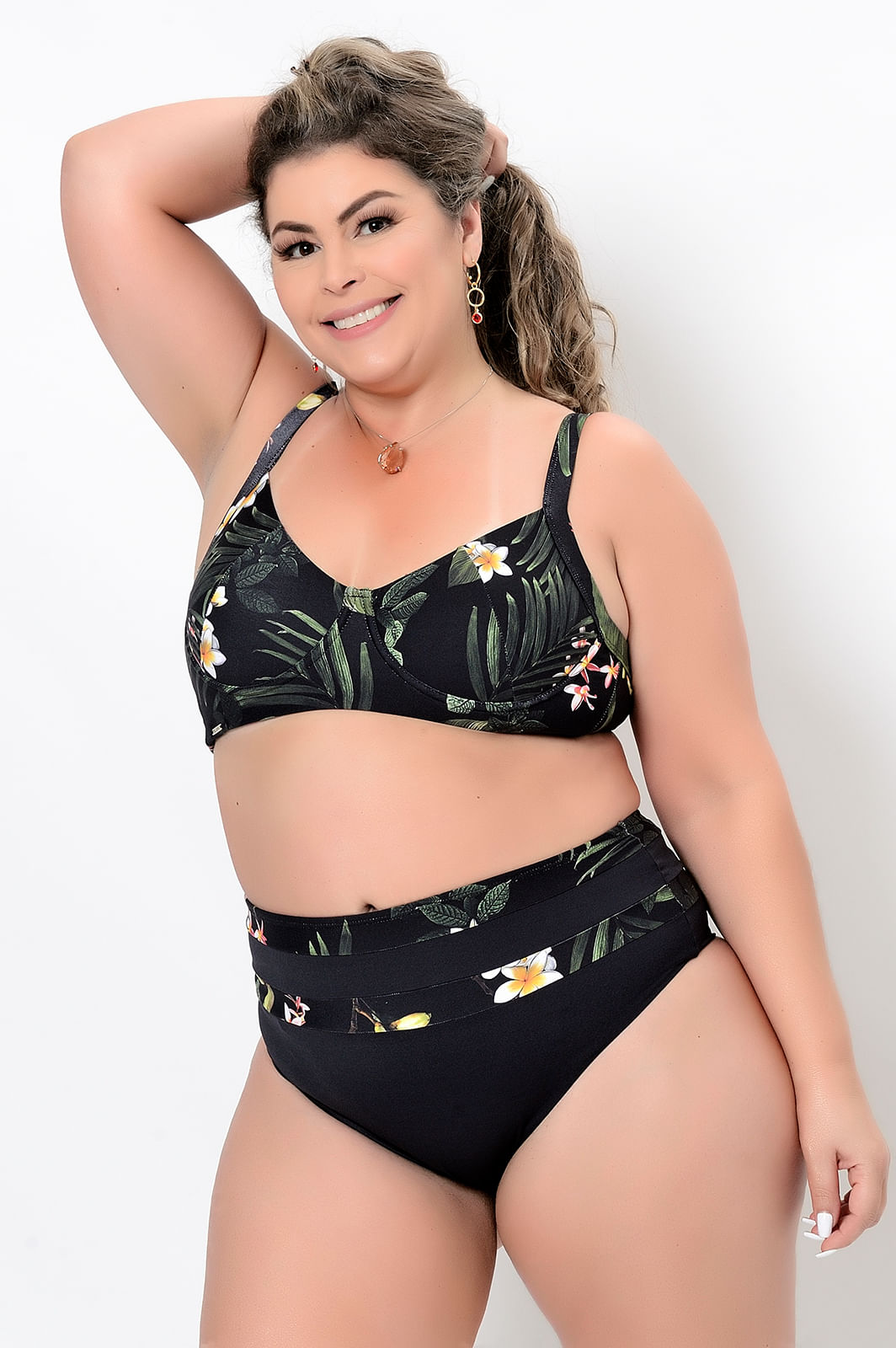 Biquíni Plus Size Sem Bojo Com Aro Hot Pants - daluzplussize