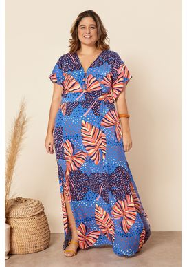 Vestido-Longo-Azul-Tropical-Plus-Size-1