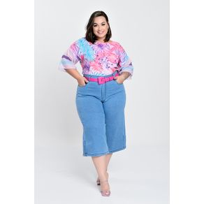 Calça Capri Preta em Algodão Plus Size - daluzplussize