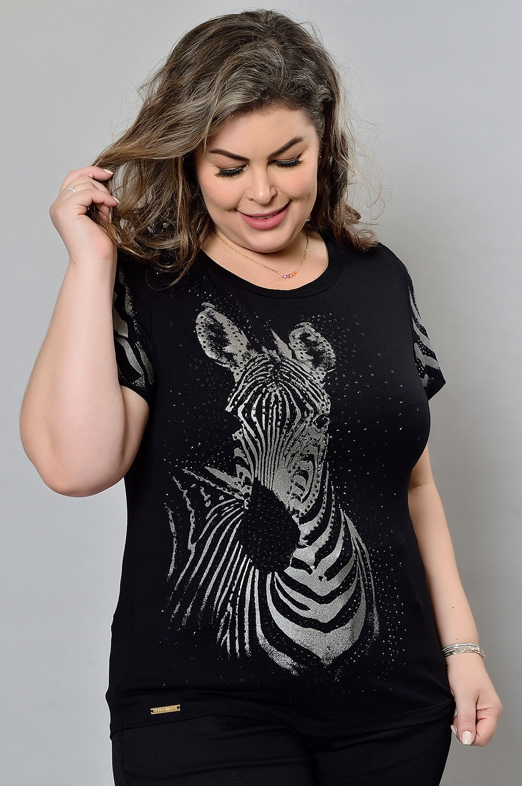 Plus Size Nala Black White Tunic